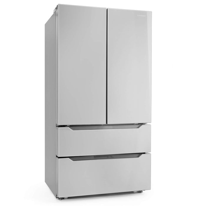 Cosmo 4-Piece Appliance Package - 30-Inch Dual Fuel Range, Wall Mount Range Hood, Dishwasher and Refrigerator in Stainless Steel (COS-4PKG-036) Cosmo