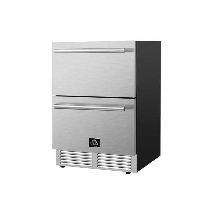 Forno Cosenza 24-Inch 4.69 cu.ft. Built-In Indoor/Outdoor Drawer Freezer with Ice Maker... Refrigerator - Dimensions