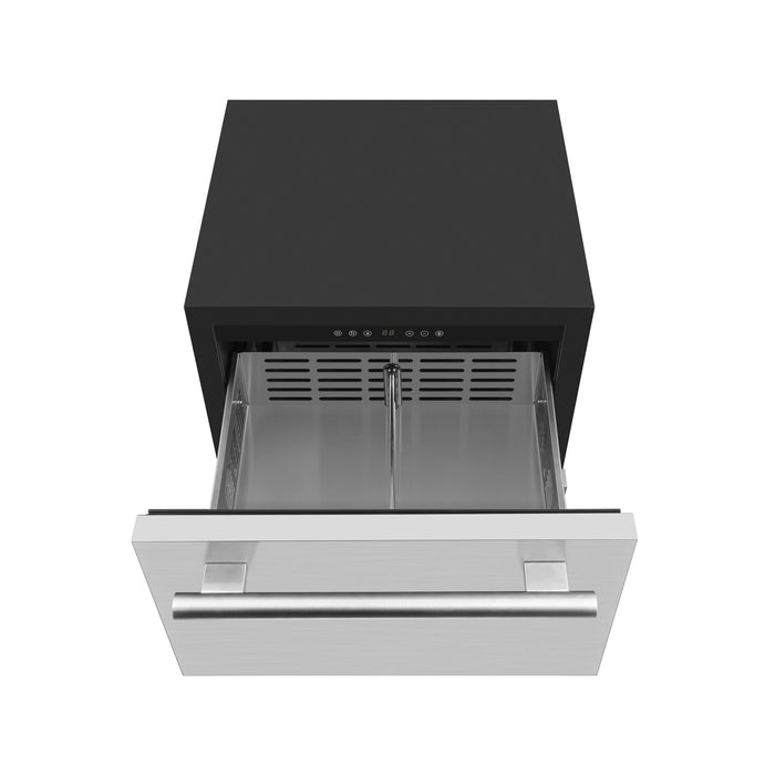 Forno Cosenza 24-Inch 4.69 cu.ft. Built-In Indoor/Outdoor Drawer Freezer with Ice Maker... Refrigerator - Close-Up