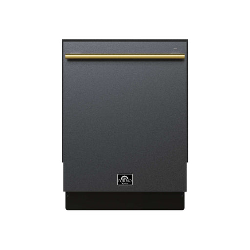 Forno Romano Espresso 24-Inch Black Built-In Dishwasher - Front Detail