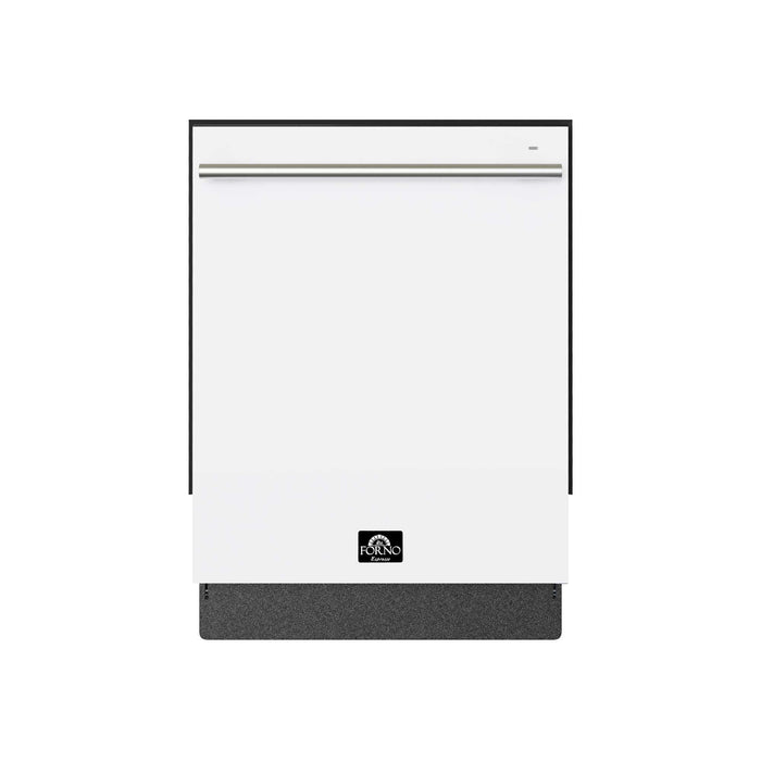Forno Romano Espresso 24-Inch White Built-In Dishwasher - Front View