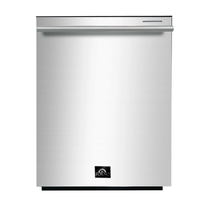 Forno 3-Piece Appliance Package - 36-Inch Dual Fuel Range, French Door Refrigerator, and Dishwasher in Stainless Steel (FBDL-004-02CAUS)