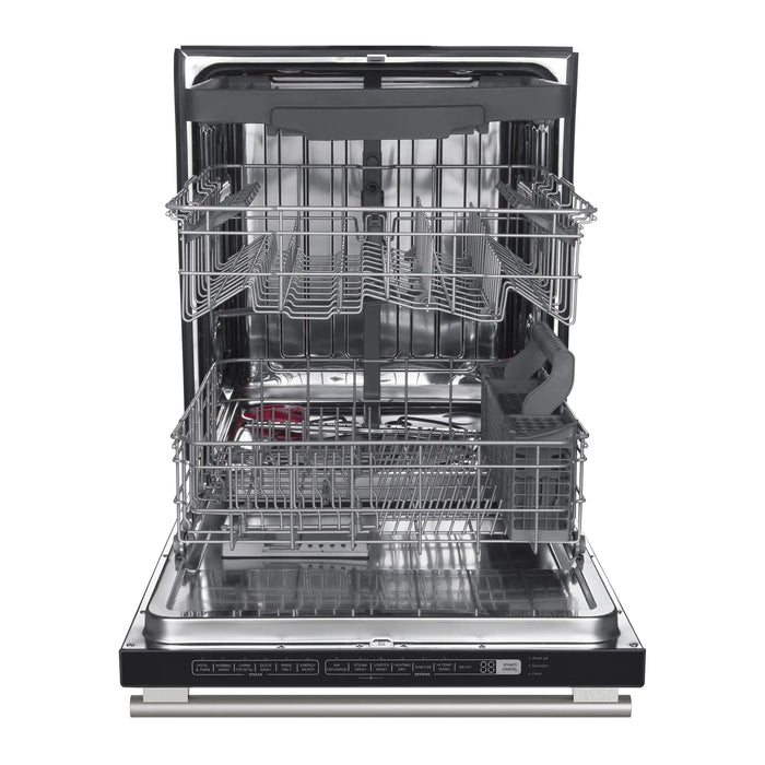 Forno Espresso Pozzo 24-Inch Built-In Tall Tub Top Control Dishwasher, 49 dBA, in White with Antique Brass Handle (FDWBI8067-24WHT) FORNO