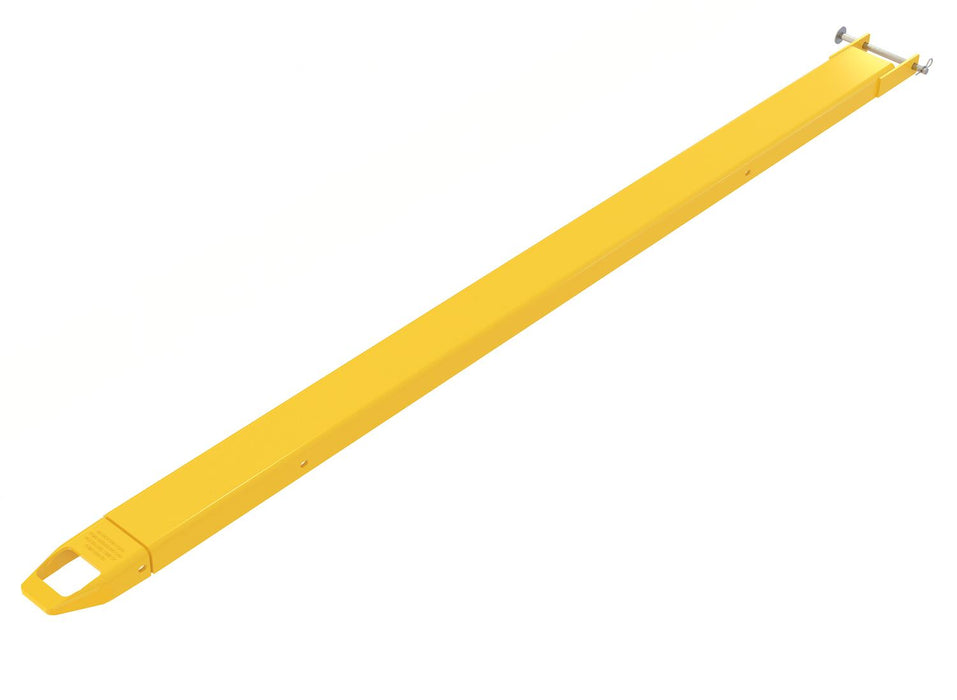 Vestil FE-4-108-P-EACH Steel Pin Style Single Fork Extension 4 in. x 108 in. 4,000 lb. Capacity Yellow