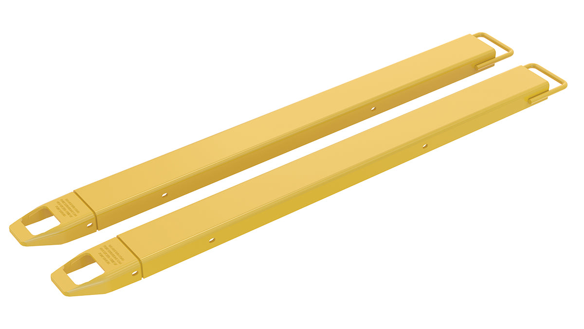 Vestil FE-4-60 Steel Fork Extensions 4 in. x 60 in. 4,000 lb. Capacity Yellow
