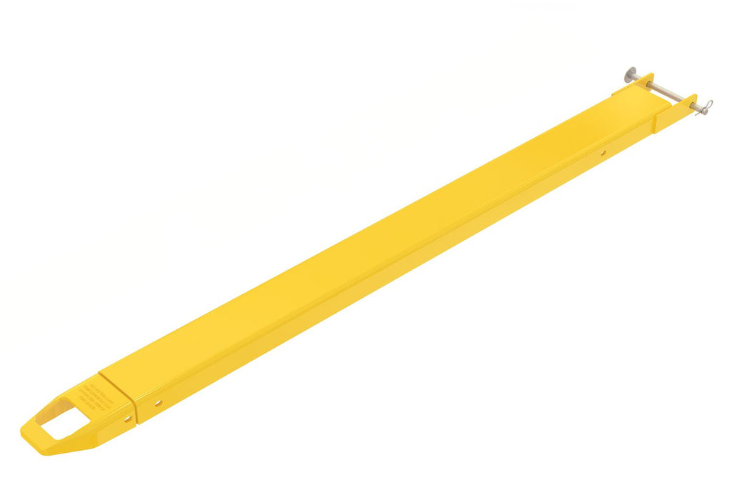 Vestil FE-4-72-P-EACH Steel Pin Style Single Fork Extension 4 in. x 72 in. 4,000 lb. Capacity Yellow