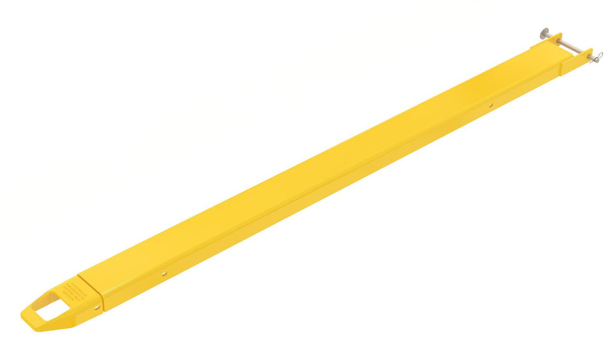 Vestil FE-4-84-P-EACH Steel Pin Style Single Fork Extension 4 in. x 84 in. 4,000 lb. Capacity Yellow