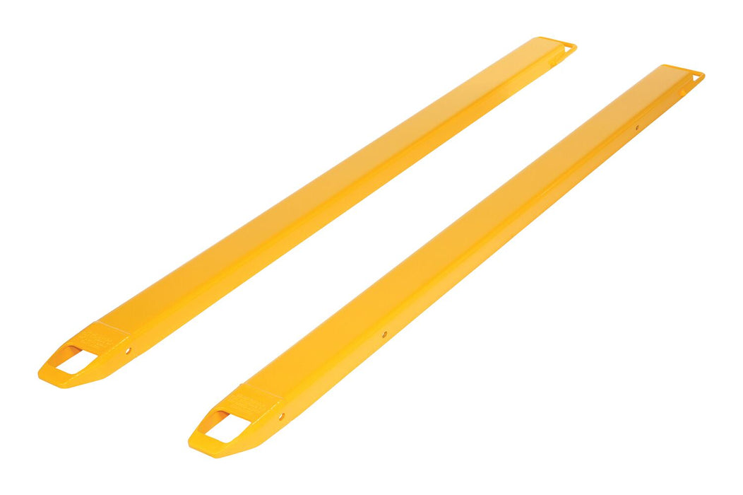 Vestil FE-4-90 Steel Fork Extensions 4 in. x 90 in. 4,000 lb. Capacity Yellow