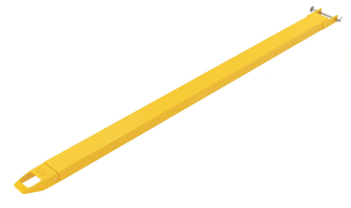 Vestil FE-4-96-P-EACH Steel Pin Style Single Fork Extension 4 in. x 96 in. 4,000 lb. Capacity Yellow