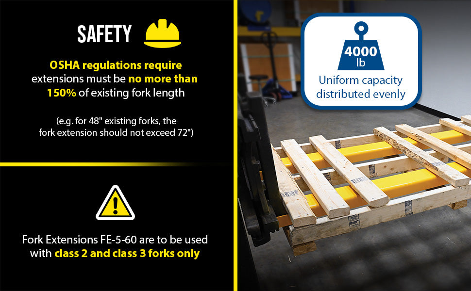 Vestil FE-5-60 steel fork extensions feature overview 2