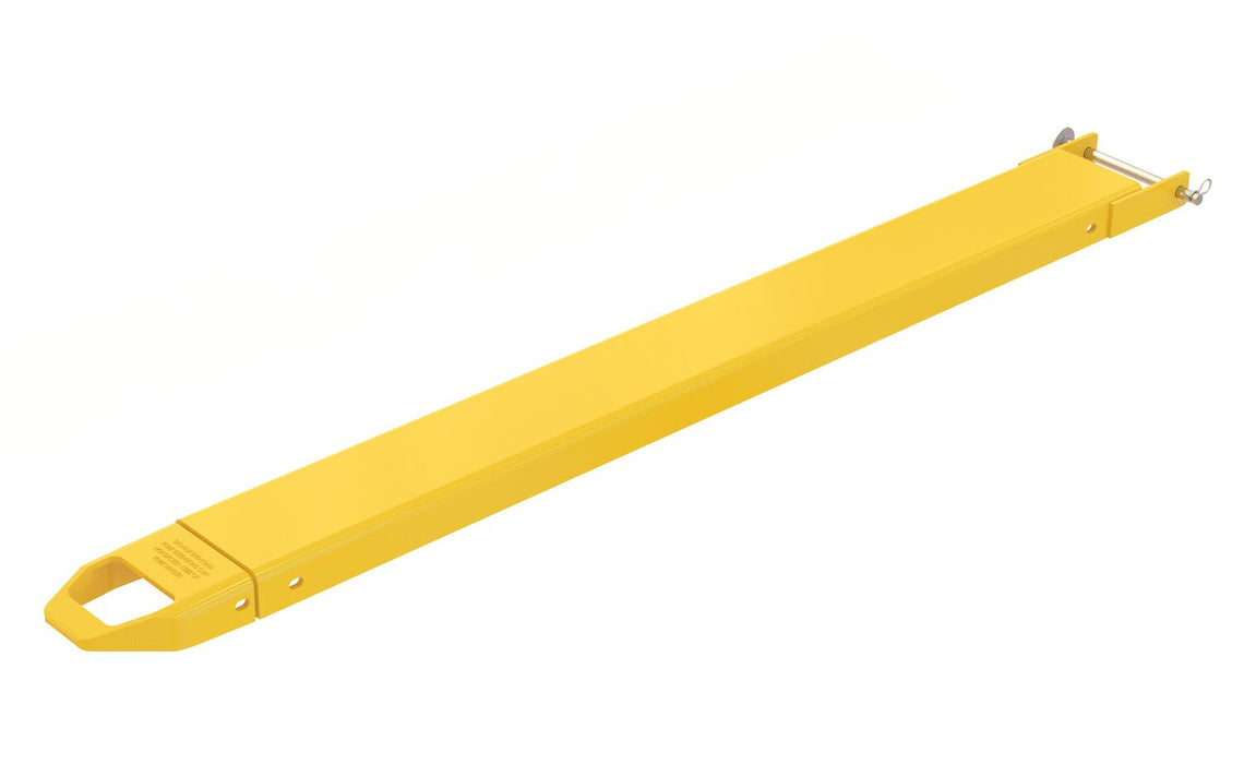 Vestil FE-5-66-P-EACH Steel Pin Style Single Fork Extension 5 in. x 66 in. 4,000 lb. Capacity Yellow