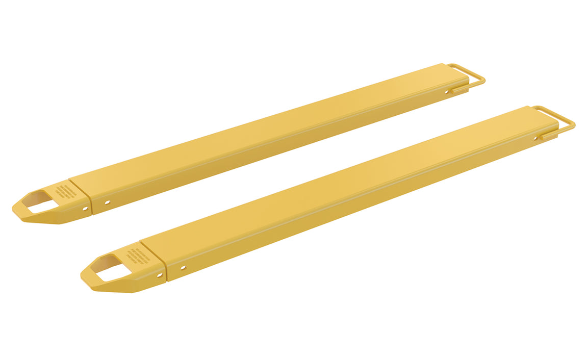 Vestil FE-5-66 Steel Fork Extensions 5 in. x 66 in. 4,000 lb. Capacity Yellow