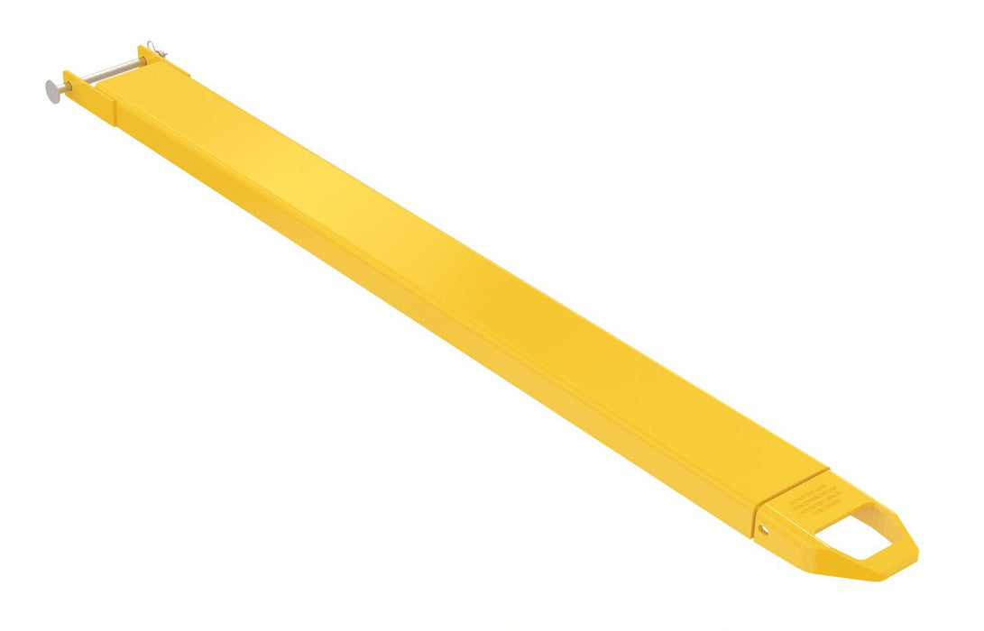 Vestil FE-5-72-P-EACH Steel Pin Style Single Fork Extension 5 in. x 72 in. 4,000 lb. Capacity Yellow