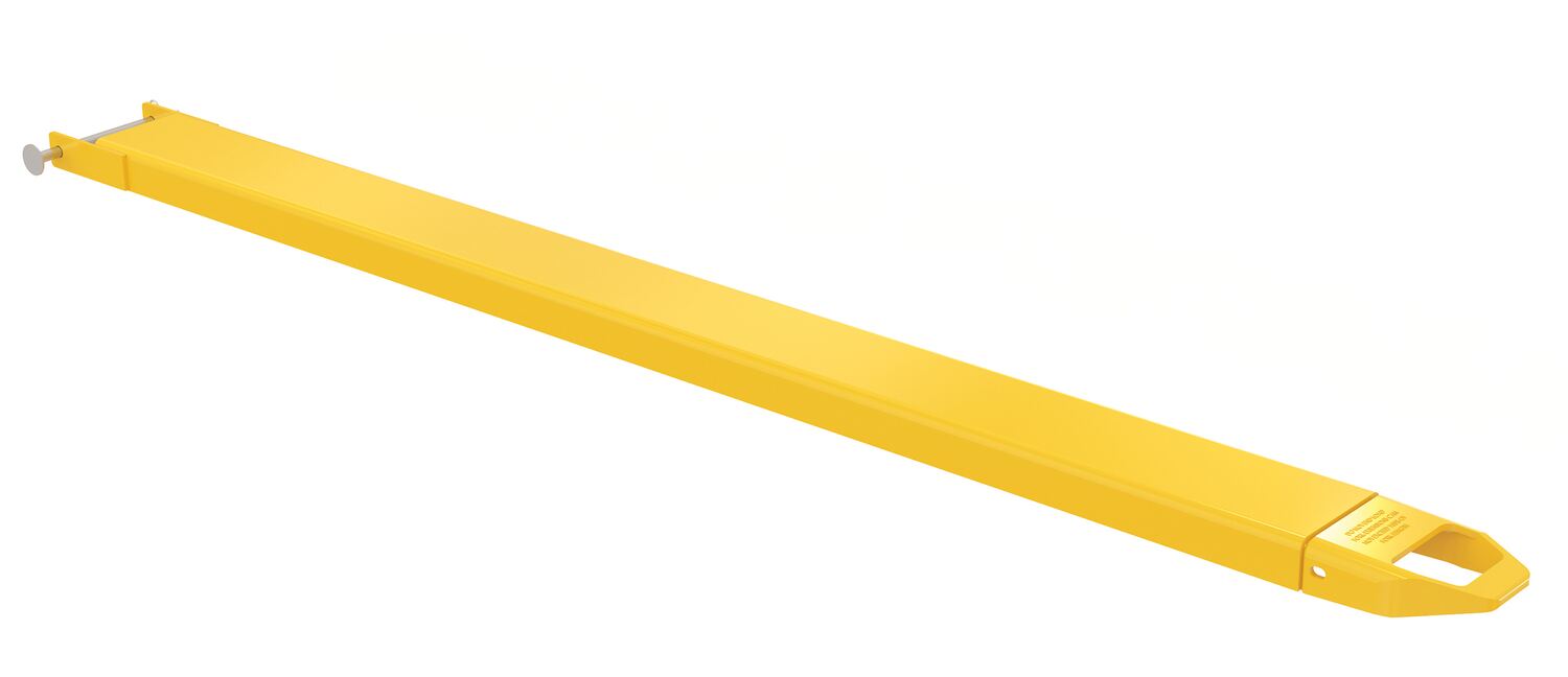Vestil FE-5-84-P-EACH Steel Pin Style Single Fork Extension 5 in. x 84 in. 4,000 lb. Capacity Yellow