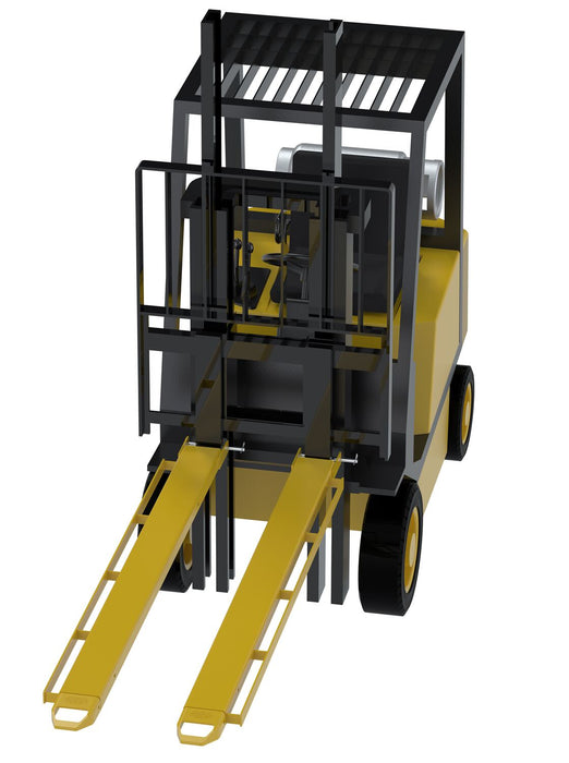 Vestil FE-5-84-P-LR steel pin style fork extensions with load rails - view 2