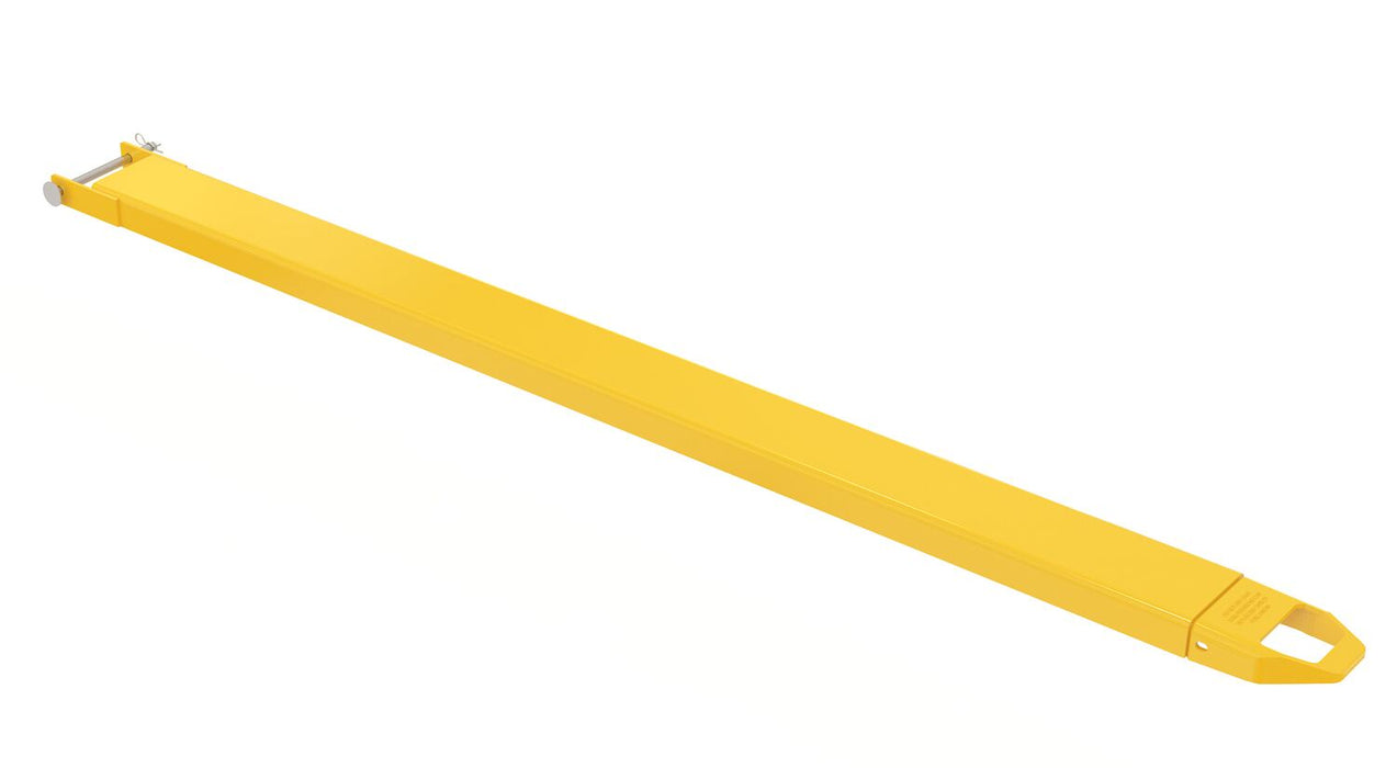 Vestil FE-5-90-P-EACH Steel Pin Style Single Fork Extension 5 in. x 90 in. 4,000 lb. Capacity Yellow