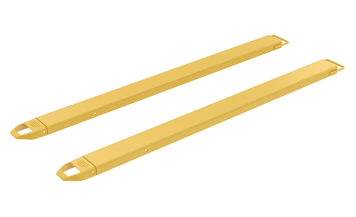 Vestil FE-5-90 Steel Fork Extensions 5 in. x 90 in. 4,000 lb. Capacity Yellow