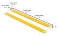 Vestil FE-6-120-P steel pin style fork extensions dimensions diagram