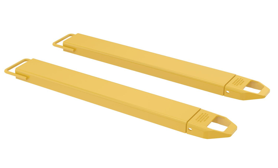 Vestil FE-6-48 Steel Fork Extensions 6 in. x 48 in. 4,000 lb. Capacity Yellow