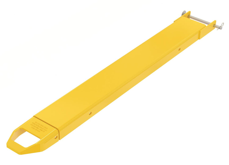 Vestil FE-6-54-P-EACH Steel Pin Style Single Fork Extension 6 in. x 54 in. 4,000 lb. Capacity Yellow