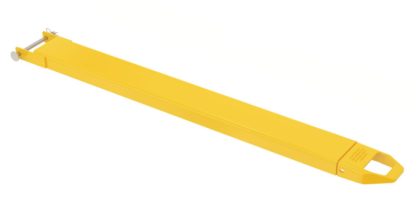 Vestil FE-6-63-P-EACH Steel Pin Style Single Fork Extension 6 in. x 63 in. 4,000 lb. Capacity Yellow