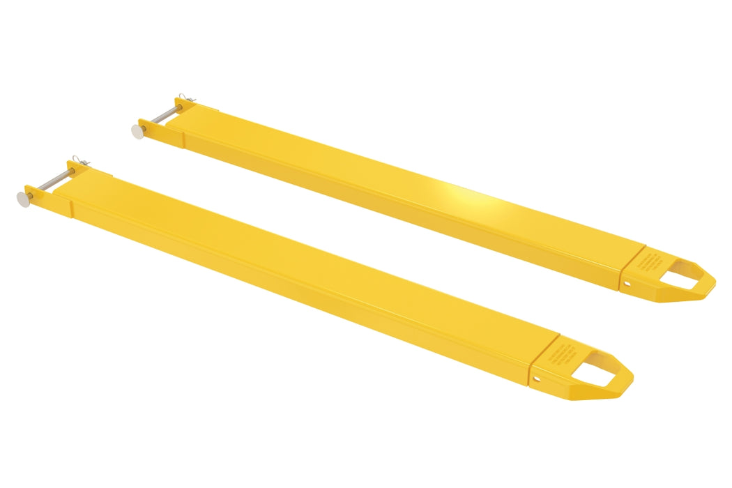 Vestil FE-6-63-P Steel Pin Style Fork Extensions 6 in. x 63 in. 4,000 lb. Capacity Yellow