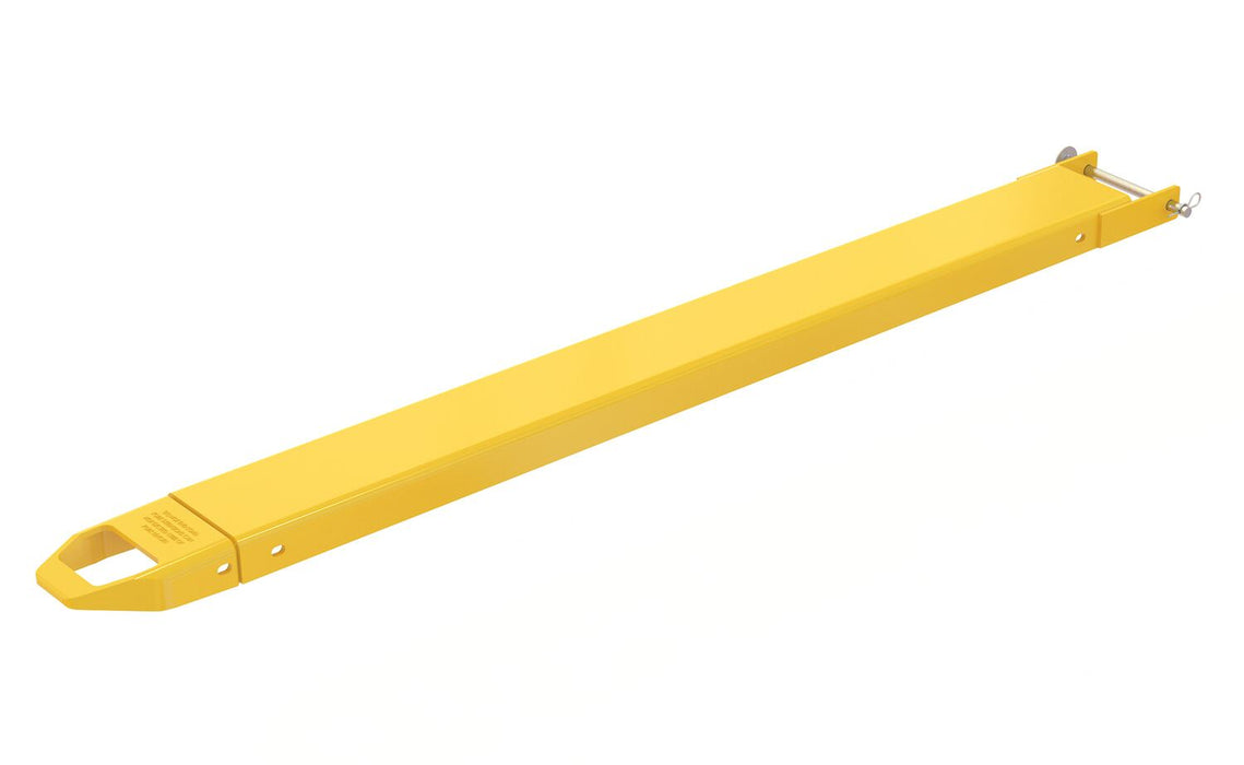 Vestil FE-6-66-P-EACH Steel Pin Style Single Fork Extension 6 in. x 66 in. 4,000 lb. Capacity Yellow