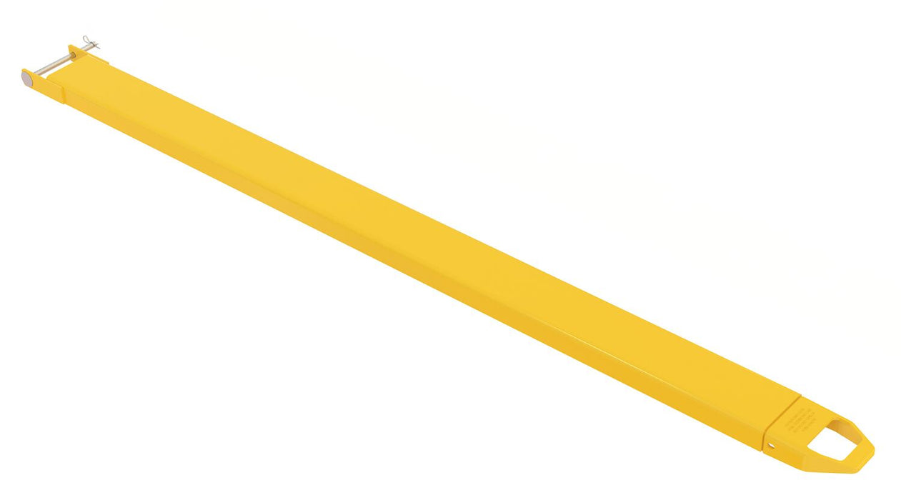 Vestil FE-6-96-P-EACH Steel Pin Style Single Fork Extension 6 in. x 96 in. 4,000 lb. Capacity Yellow