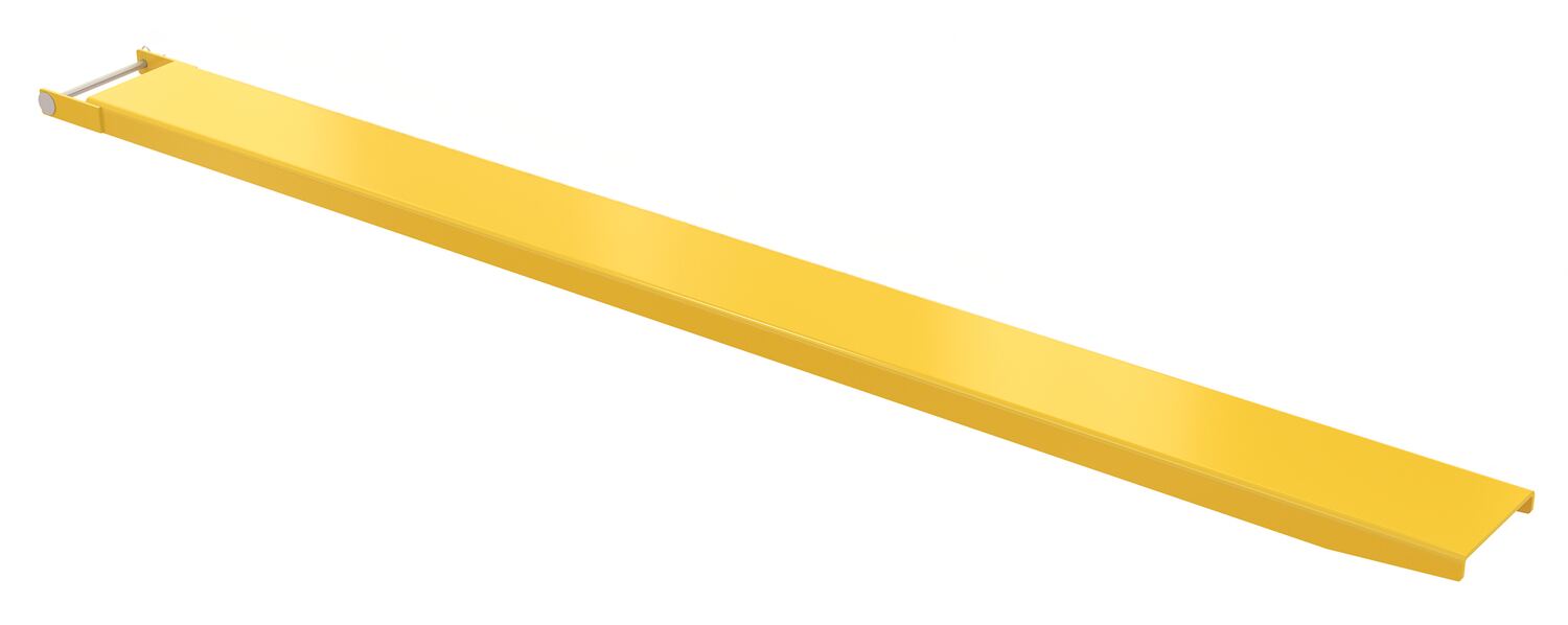 Vestil FE-7-108-P-EACH Steel Pin Style Single Fork Extension 7 in. x 108 in. 4,000 lb. Capacity Yellow