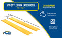 Vestil FE-7-72-P steel pin style fork extensions feature overview 3