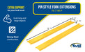 Vestil FE-7-90-P steel pin style fork extensions feature overview 3