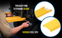 Vestil FE-7-90-P steel pin style fork extensions feature overview 2
