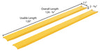 Vestil FE-8-120-P steel pin style fork extensions dimensions diagram