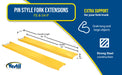 Vestil FE-8-54-P steel pin style fork extensions feature overview 3