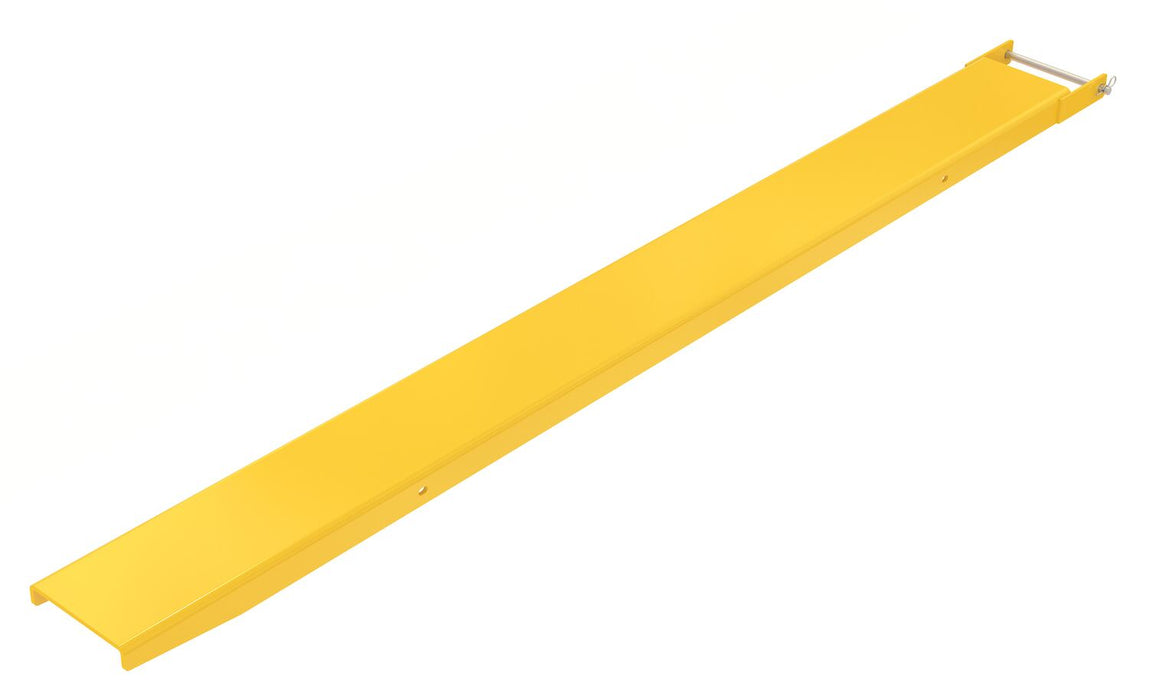 Vestil FE-8-90-P-EACH Steel Pin Style Single Fork Extension 8 in. x 90 in. 4,000 lb. Capacity Yellow