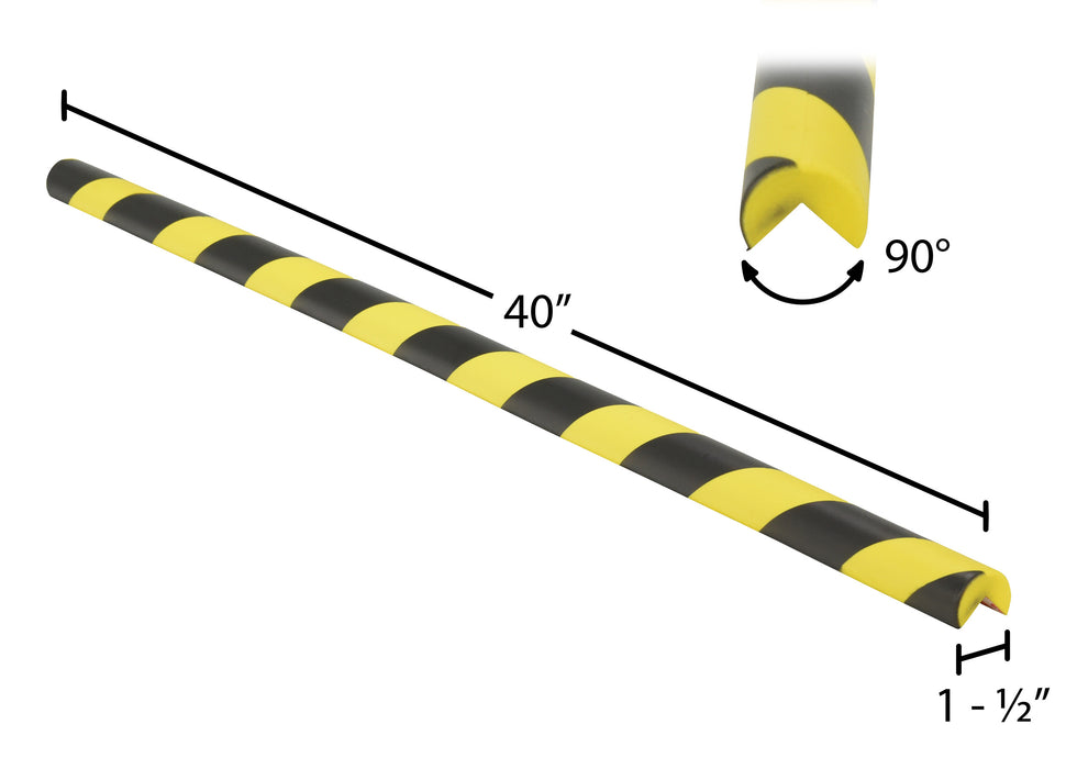 Vestil FEG-E polyurethane foam edge guard dimensions diagram
