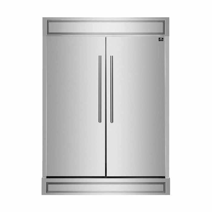 Forno 2-Piece Appliance Package - 48-Inch Dual Fuel Range and 60-Inch Built-In Refrigerator in Stainless Steel (FBDL-017-03CAUS)