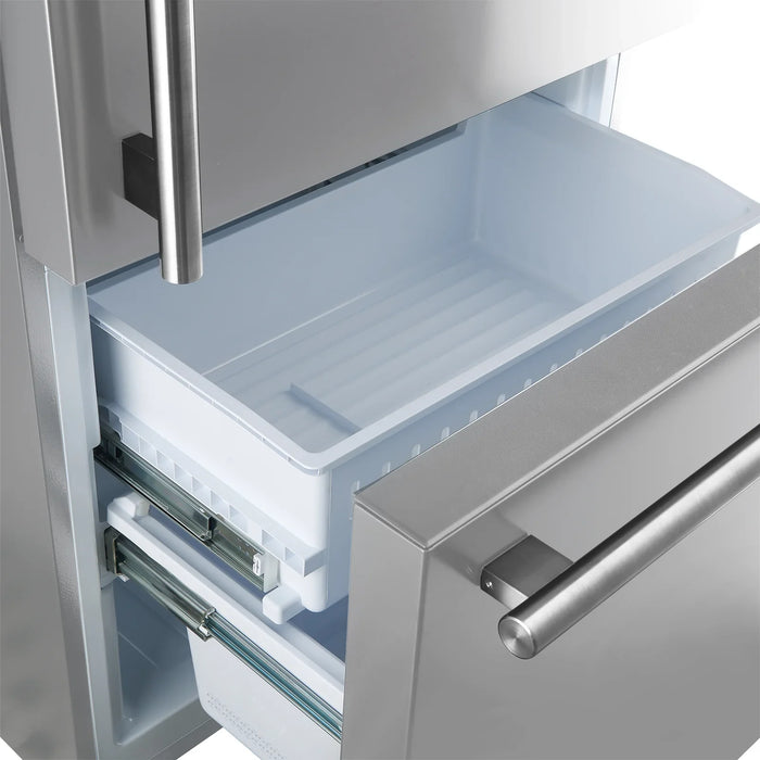 Forno Milano 62-Inch Freestanding Dual Bottom Freezer Refrigerator in Stainless Steel – 34.4 cu.ft, Touch Control, Ice Maker (FFFFD1787-60S)