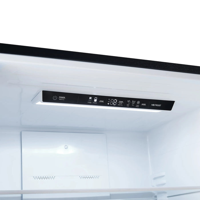 Forno Milano Espresso 31-Inch 17.2 cu. ft. Bottom Freezer Door Refrigerator in Black with Stainless Steel Handle (FFFFD1786-31BLK) FORNO