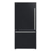 Forno Milano Espresso 31-Inch 17.2 cu. ft. Bottom Freezer Door Refrigerator in Black with Stainless Steel Handle (FFFFD1786-31BLK) FORNO