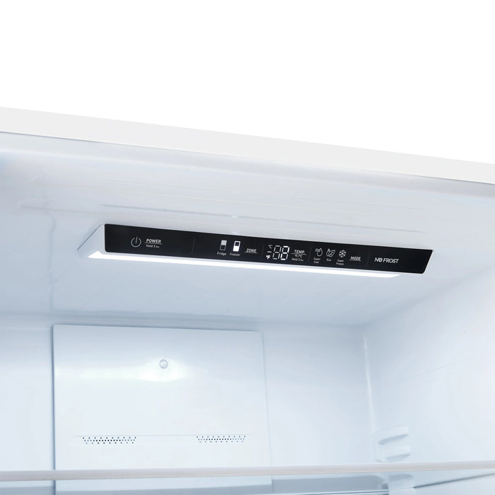 Forno Milano Espresso 31-Inch 17.2 cu. ft. Refrigerator and Bottom Freezer in White with Stainless Steel Handle, Left Hinge (FFFFD1786-31WHT) FORNO