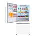 Forno Milano Espresso 31-Inch 17.2 cu. ft. Refrigerator and Bottom Freezer in White with Stainless Steel Handle, Left Hinge (FFFFD1786-31WHT) FORNO
