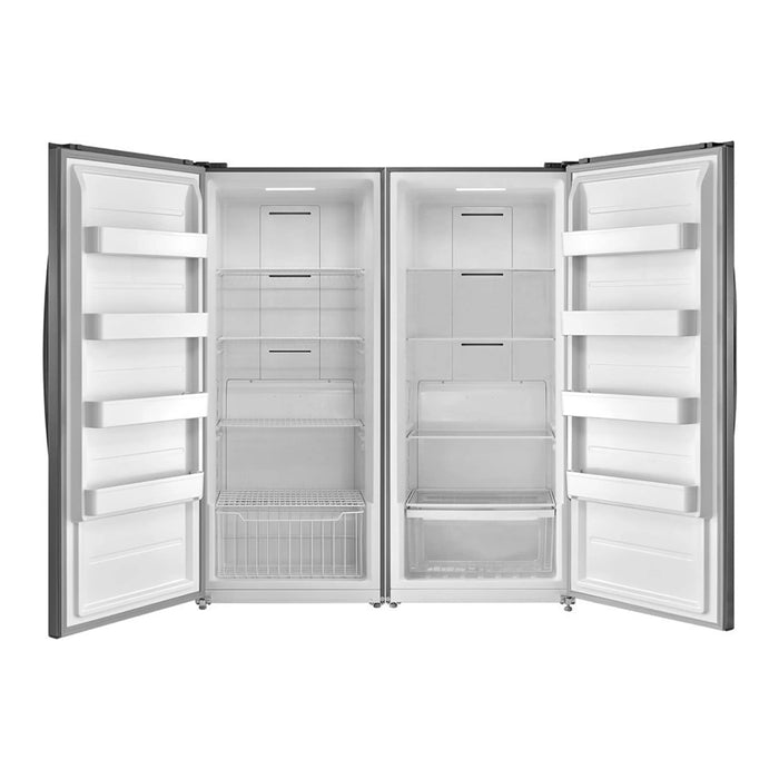 Forno Rizzuto 60-Inch 27.6 Cu. Ft. Built-In Convertible Refrigerator and Freezer in Stainless Steel with Grille Trim (FFFFD1933-60S)