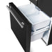 Forno Espresso Gallipoli 30-inch 17.5 cu. ft. French Door Refrigerator with Ice Maker in Black with Stainless Steel Handle (FFFFD1974-31BLK) FORNO