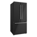 Forno Espresso Gallipoli 30-inch 17.5 cu. ft. French Door Refrigerator with Ice Maker in Black with Stainless Steel Handle (FFFFD1974-31BLK) FORNO