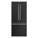 Forno Espresso Gallipoli 30-inch 17.5 cu. ft. French Door Refrigerator with Ice Maker in Black with Stainless Steel Handle (FFFFD1974-31BLK) FORNO