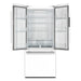 Forno Espresso Gallipoli 30-inch 17.5 cu. ft. French Door Refrigerator with Ice Maker in White with Stainless Steel Handle (FFFFD1974-31WHT) FORNO