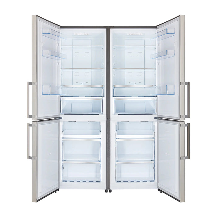 Forno Guardia 46.8 Inch 21.6 cu.ft. Side-by-Side Bottom Freezer Refrigerator in Stainless Steel (FFFFD1778-48) FORNO