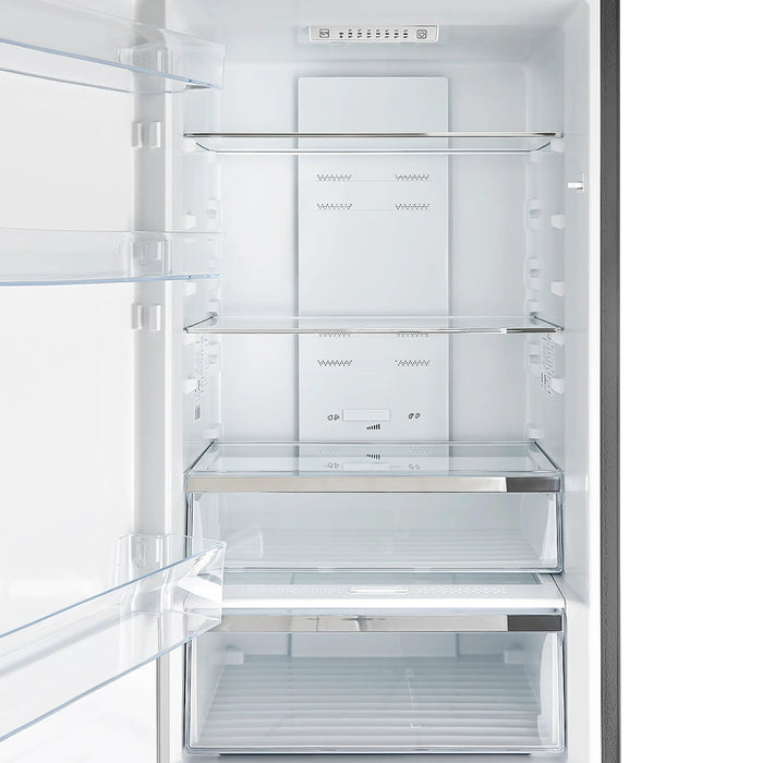 Forno Guardia 46.8 Inch 21.6 cu.ft. Side-by-Side Bottom Freezer Refrigerator in Stainless Steel (FFFFD1778-48) FORNO