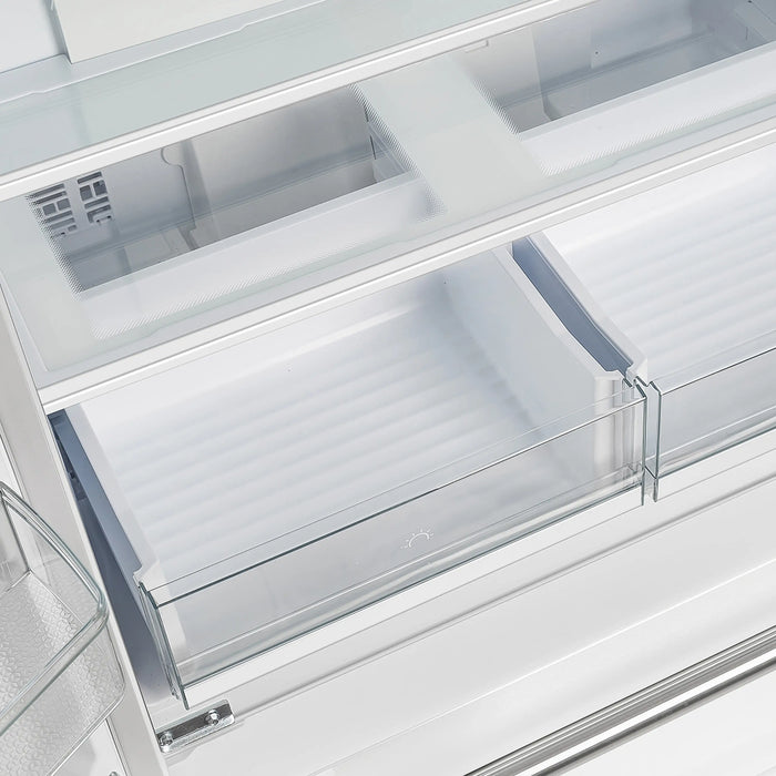 Forno 2-Piece Appliance Package - 30-Inch Electric Range and 36-Inch French Door Refrigerator in White with Antique Brass Handle (FBDL-003-09US)